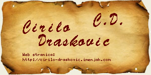 Ćirilo Drašković vizit kartica